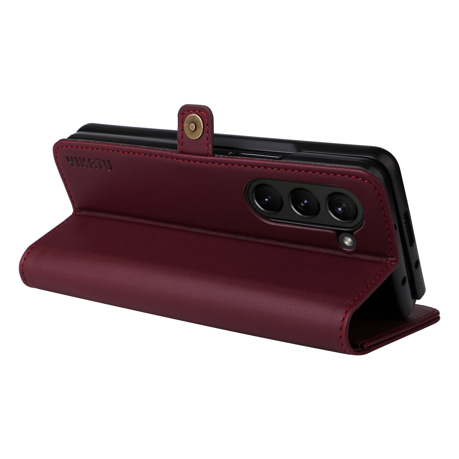 YIKATU YK- 001 for Samsung Galaxy Z Fold6 5G Case PU Leather Strong Magnetic Flip hone Cover - Wine Red YIKATU YK- 001 for Samsung Galaxy Z Fold6 5G Case PU Leather Strong Magnetic Flip hone Cover - Wine Red